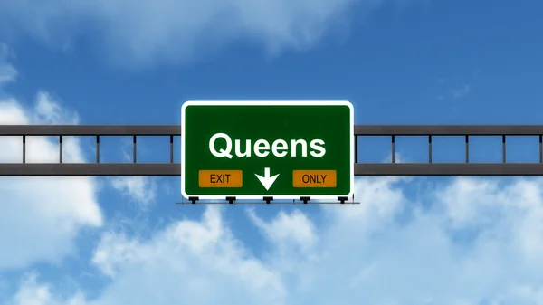 Queens Road Sign — Stockfoto