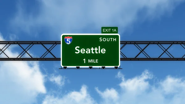 Seattle verkeersbord — Stockfoto