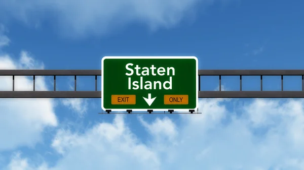 Staten Island Road Sign — Stockfoto