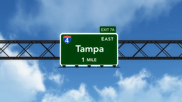 Tampa vägmärke — Stockfoto
