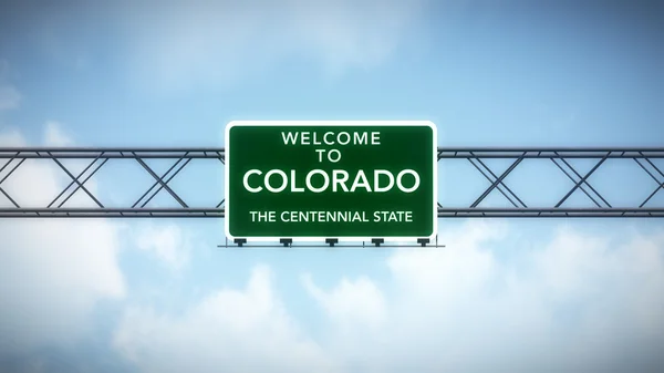 Colorado USA State Bienvenue sur Highway Road Sign — Photo