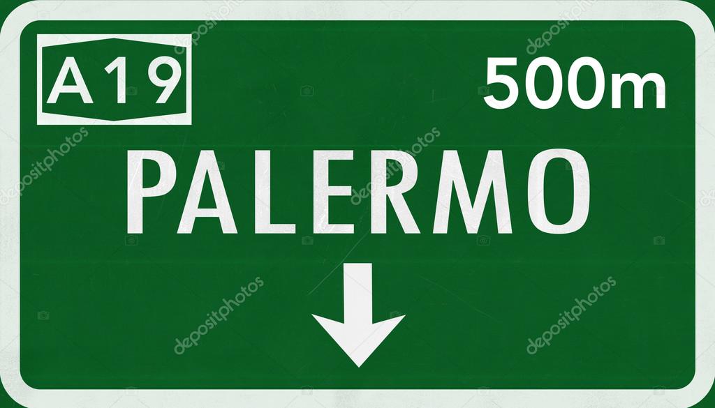 Palermo Road Sign