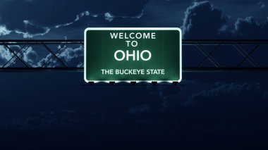 Ohio ABD devlet karayolu yol işaret hoş geldiniz