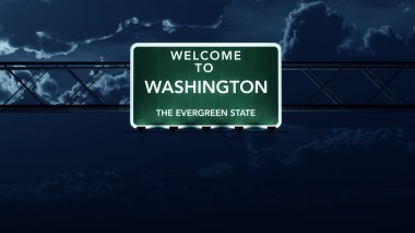 Washington ABD devlet karayolu yol işaret hoş geldiniz