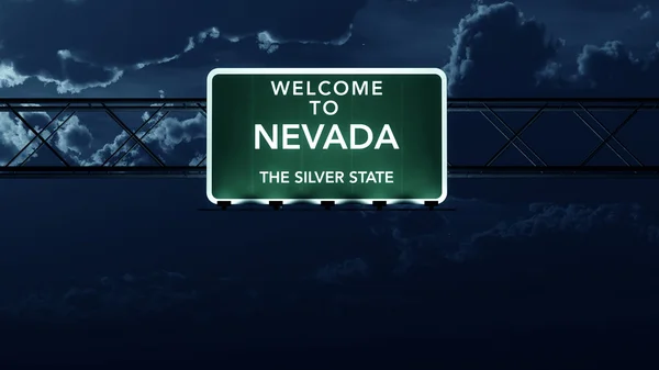 Nevada USA State Welcome to Highway Road Sign — Stock Photo, Image