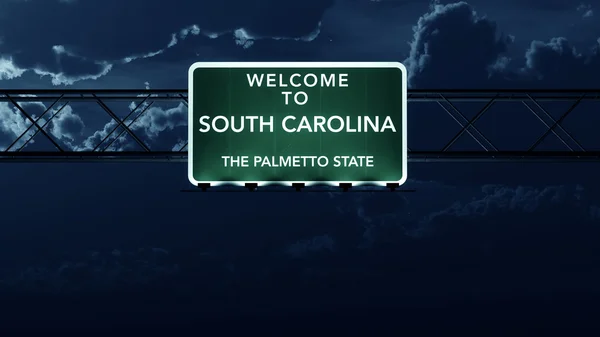 高速道路の道路標識サウスカロライナ米国州へようこそ — ストック写真
