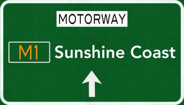 Sunshine Coast Avustralya Otoban yol işareti