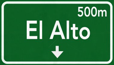 El Alto Bolivya Otoban yol işareti