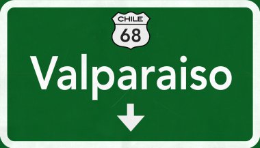 Valparaiso Şili Otoban yol işareti