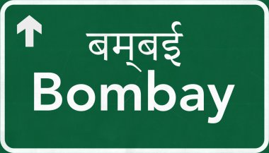 Bombay Hindistan Otoban yol işareti
