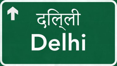 Delhi Hindistan Otoban yol işareti