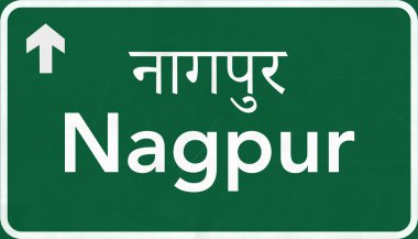 Nagpur Hindistan Otoban yol işareti
