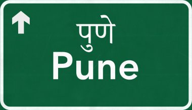 Pune Hindistan Otoban yol işareti