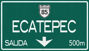 Ecatepec Meksika Otoban yol işareti