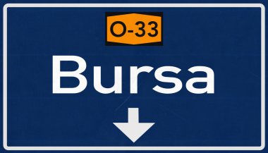 Bursa Türkiye'nin karayolu yol işareti