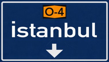 Istanbul Türkiye'de karayolu yol işareti