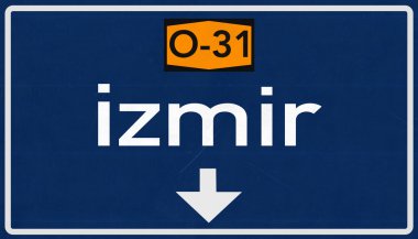 Izmir Türkiye karayolu yol işareti