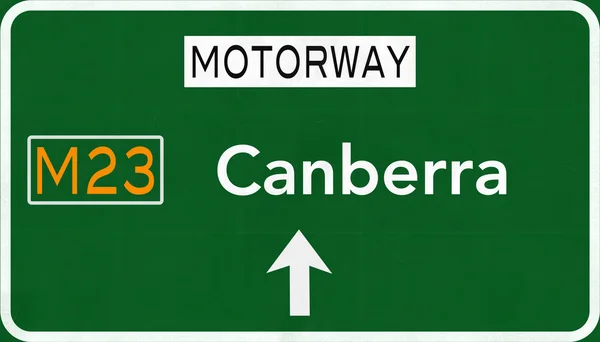 Señal de carretera de Canberrra Australia — Foto de Stock