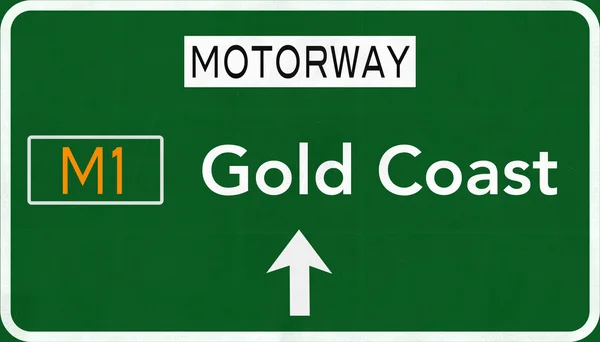 Gold Coast Highway Australië Road Sign — Stockfoto