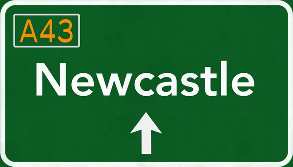 Señal de carretera de Newcastle Australia — Foto de Stock