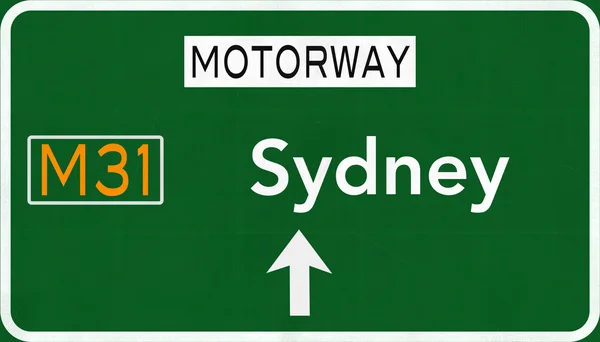 Señal de tráfico carretera de Sydney Australia — Foto de Stock