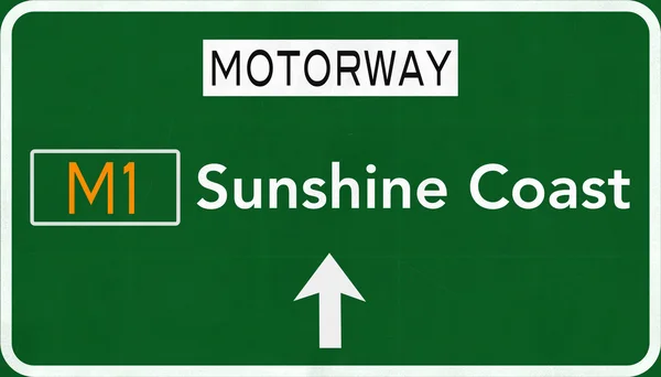 Sunshine Coast Australia Highway Road Sign — Stock Photo, Image