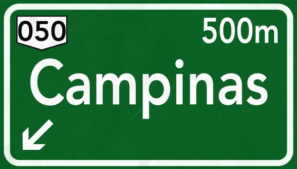 カンピーナスの高速道路の道路標識 — ストック写真