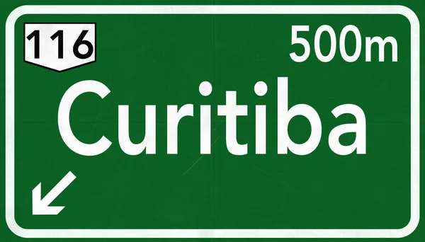 クリチバ ブラジルの高速道路の道路標識 — ストック写真