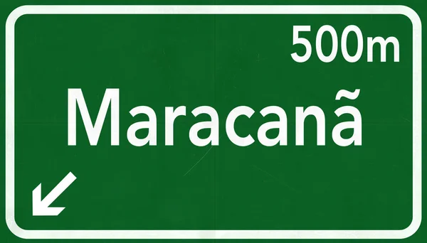 Straßenschild Maracana Brasilien — Stockfoto