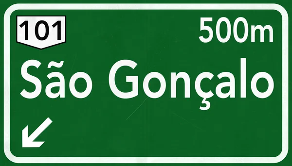 Sao Goncalo Brazilië Highway Road Sign — Stockfoto