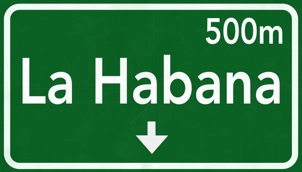 La habana cuba Straßenschild — Stockfoto