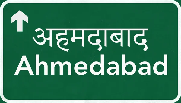 Ahmedabad India Highway Road Sign — Stock Photo, Image