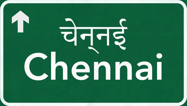 Chennai India Highway Road Sign — Stock Photo, Image