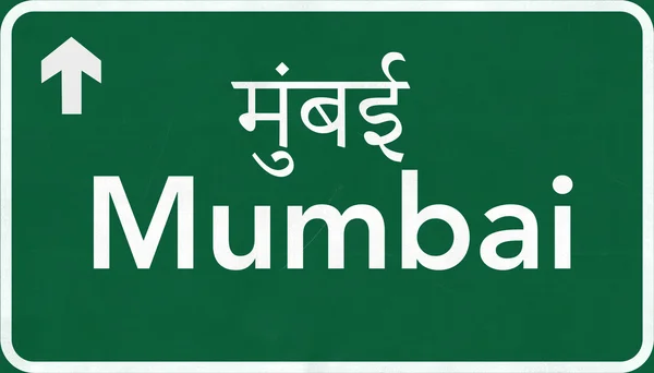 Señal de carretera de Mumbai India —  Fotos de Stock