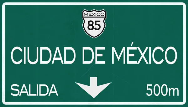 Sinal de estrada Ciudad De México México Highway — Fotografia de Stock