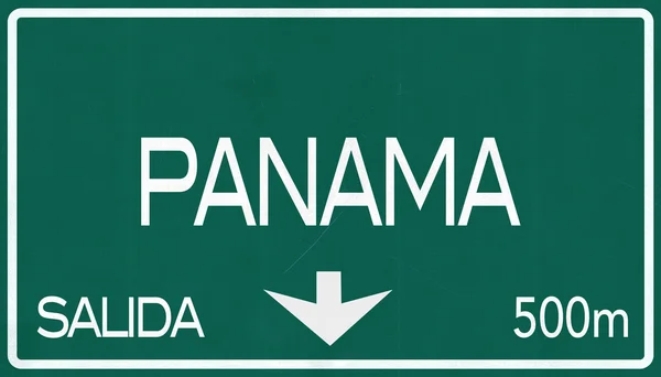 パナマの高速道路の道路標識 — ストック写真