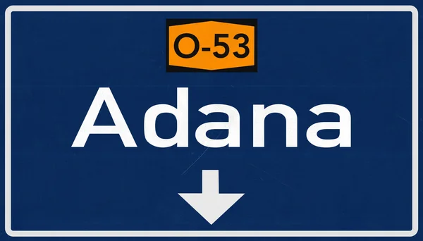 Adana Turkey Highway Road Sign — Stock Photo, Image