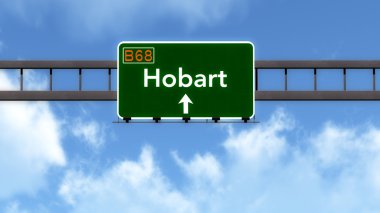 Hobart Avustralya Otoban yol işareti