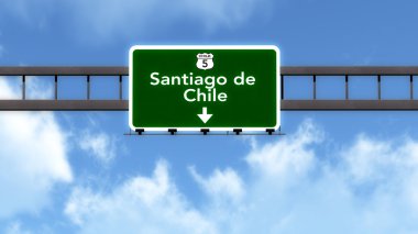 Santiago de Chile Otoban yol işareti