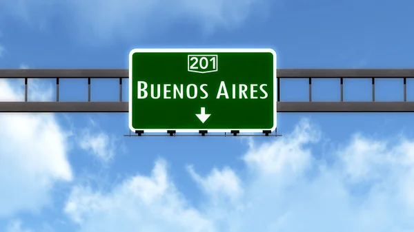 布宜诺斯艾利斯阿根廷公路路标 — 图库照片