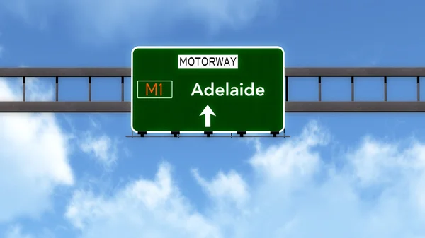 Adelaide australia highway straßenschild — Stockfoto