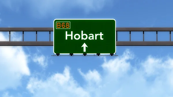 Hobart Australia carretera Road Sign — Foto de Stock