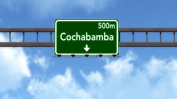 Cochabamba Bolivia Highway Vägmärke — Stockfoto