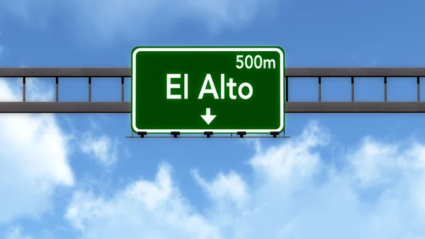 El Alto Bolivia Highway Vägmärke — Stockfoto