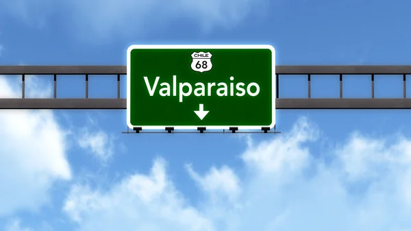 Дорожный знак Вальпараисо — стоковое фото