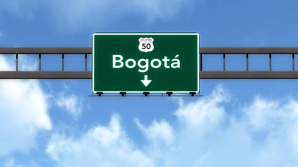 Bogotà Colombia Highway Road Sign — Foto Stock