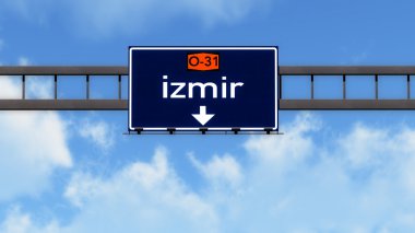 Izmir Türkiye karayolu yol işareti
