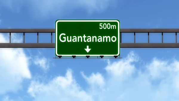 Guantanamo Highway Road Sign — Stock Photo, Image