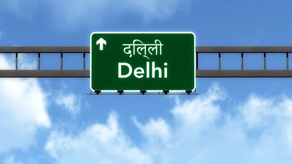 Señal de carretera de Delhi India —  Fotos de Stock