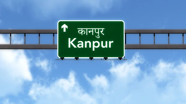 Señal de carretera de Kanpur India —  Fotos de Stock